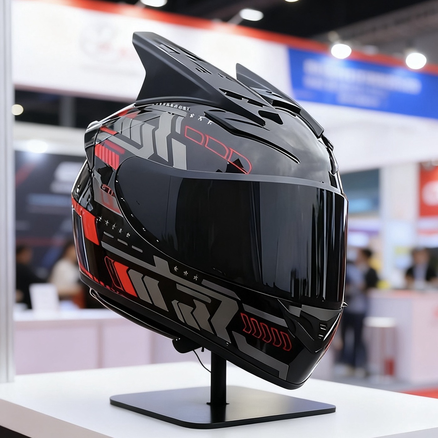Cross-border in-stock racing helmet horn accessories, cow horn helmets, trendy and cool motorcycle horns wholesale