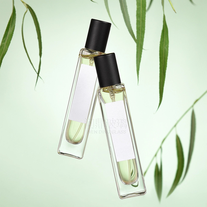 工厂现货10ml15ml喷雾瓶香水玻璃分装瓶透明方形小样喷瓶细长厚底|undefined