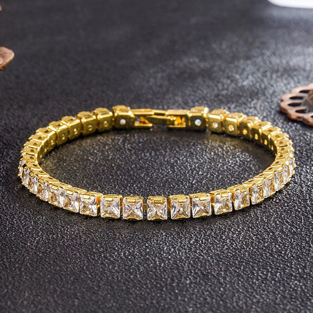 Классический квадратный модный браслет из натурального камня, AliExpress