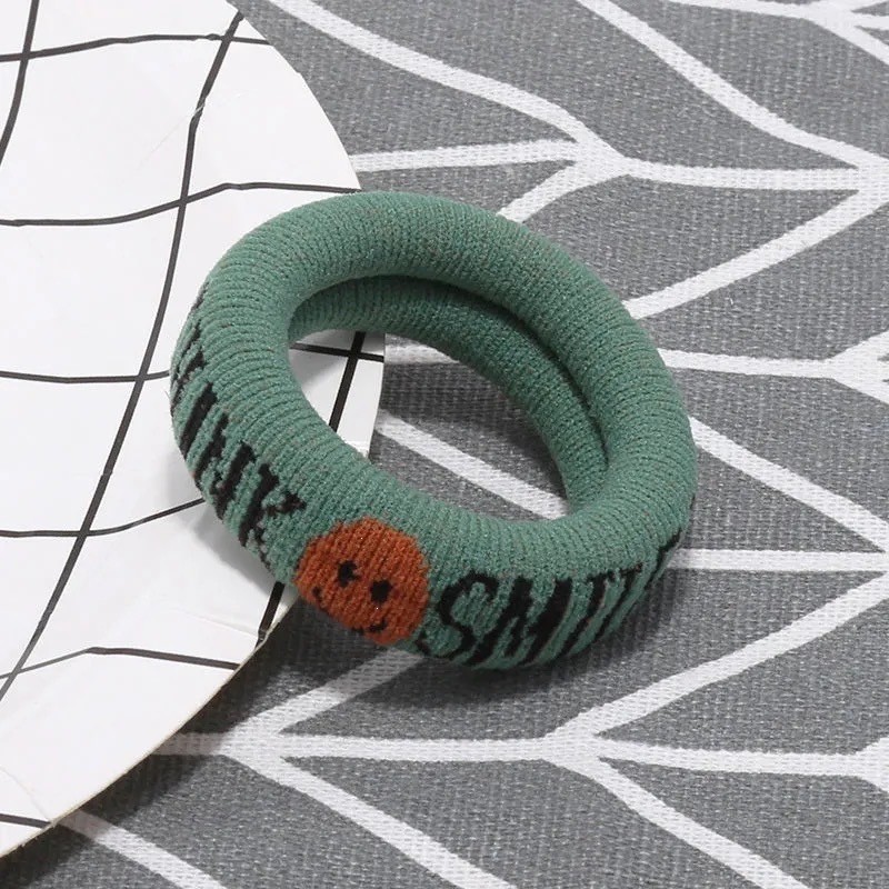 Moda nueva versión coreana de alta elasticidad sin costuras toallas anillo bola cabeza simple anillo de cabello cuerda de cabeza gruesa cuerda de cabeza grande