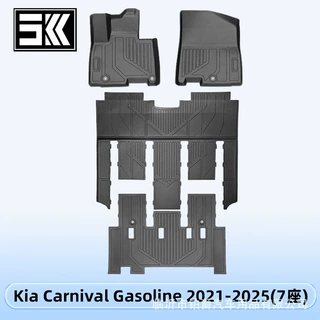 适用于Kia Carnival 7座燃油2021-2025TPE脚垫3D全天候材质地垫
