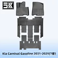 Подходит для Kia Carnival 7-местный, топливо 2021-2025, коврики TPE 3D, всепогодные коврики для пола.