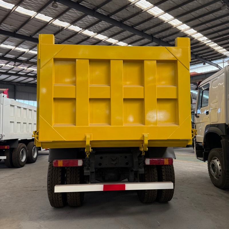 Direct export to Africa of used rear eight-wheel dump trucks for soil and construction transport, HOWO 371 horsepower dump truck