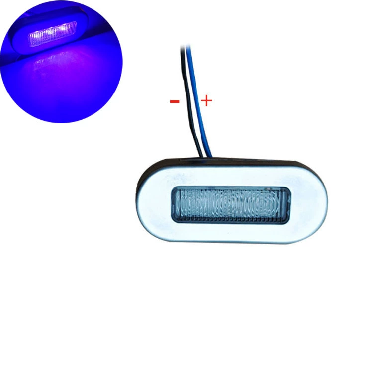 Поставка трансграничной электронной коммерции 3LED рама из нержавеющей стали боковые фонари яхта корабль Авто и мотоцикл Фонари 12VLED огни ширины VLED