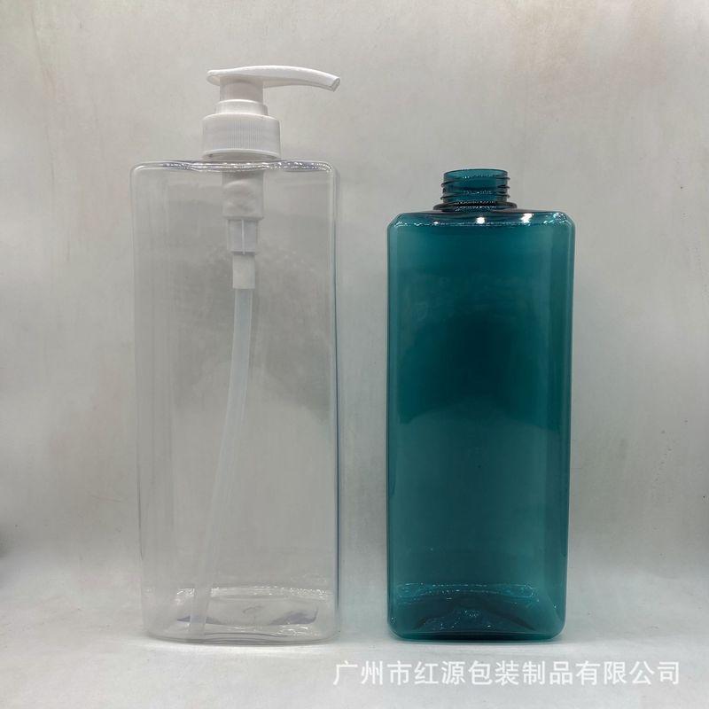 1000ミリリットル四方瓶フラットボトル大容量シャンプー入浴剤ローションボトル800ML洗濯液押出瓶|undefined
