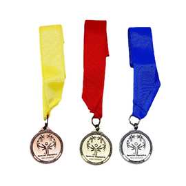 厂家定制锌合金 金银铜奖牌 仿古奖牌 学校比赛儿童奖章奖牌定做