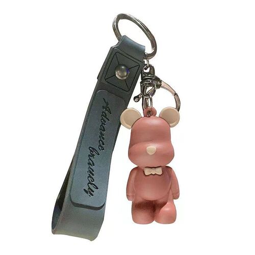 Cartoon violent bear keychain for men and women couple school bag car pendant anti-lost key chain simple small gift wholesale