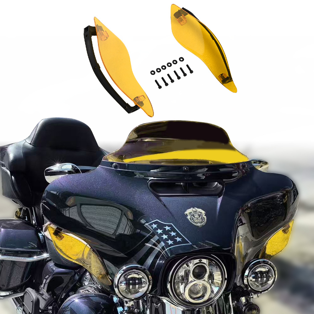 Motorcycle Windshield Suitable for Harley 14-23 Avenue Glide Flagship Glide Fixed Wing Windshield Set Multi-Color