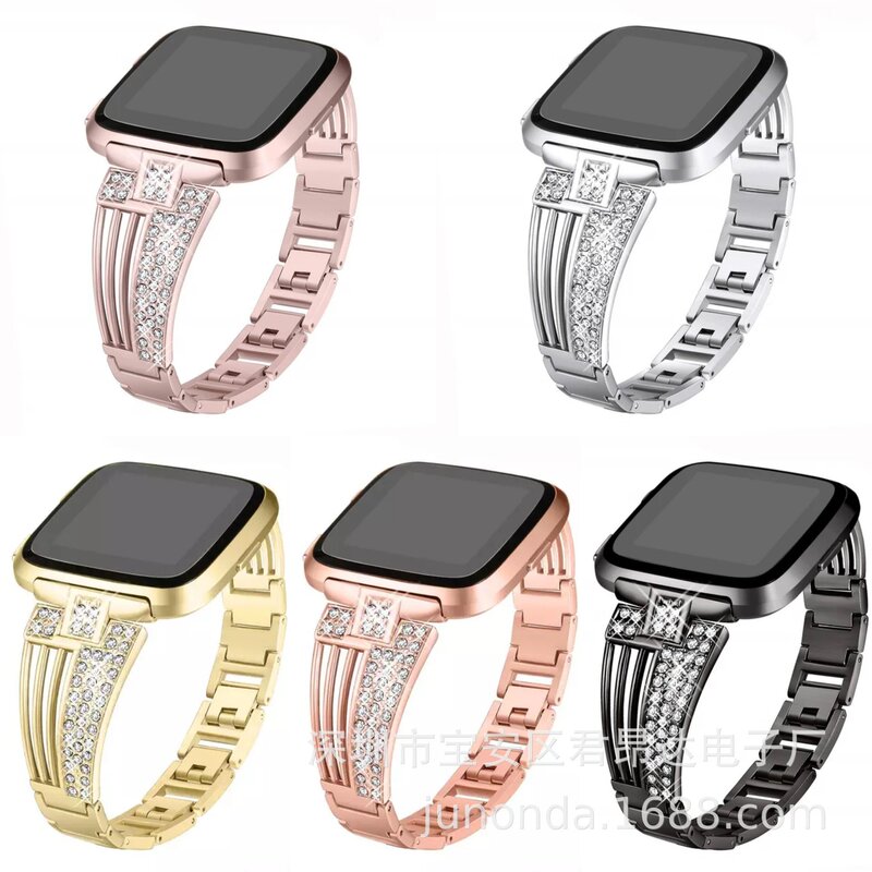 Suitable for Apple Apple Watch8 fan-shaped metal strap Fitbit Versa smart watch alloy wristband Suitable for Apple Apple Watch8 fan-shaped metal strap Fitbit Versa smart watch alloy wristband