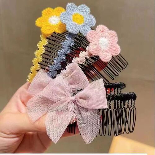 Children's broken hair artifact, hair comb for girls on the back of the head, hair comb for girls, bangs arrangement, bow hairpin, hairpin hair accessories