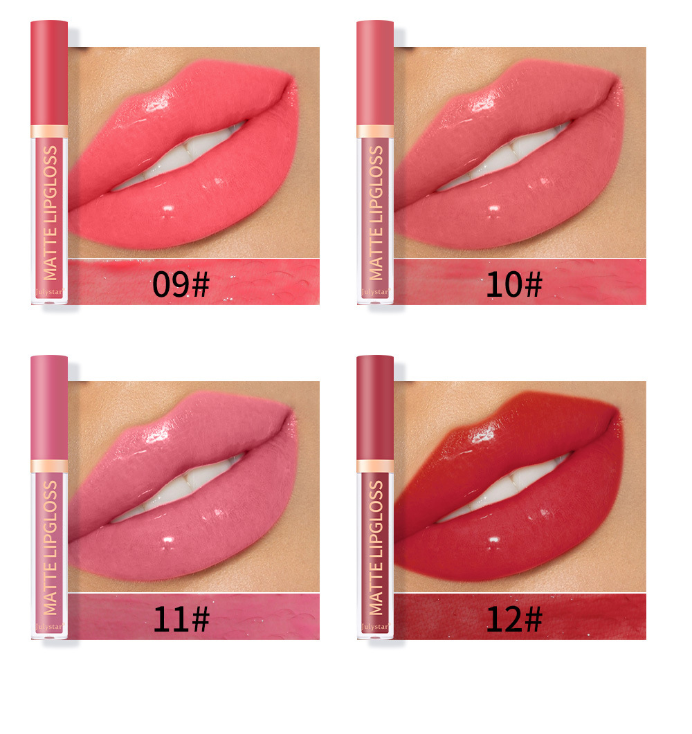 European and American makeup long-lasting moisturizing non-fading lip gloss set box, water light mirror Dudu Lip gloss set, Amazon wholesale undefined
