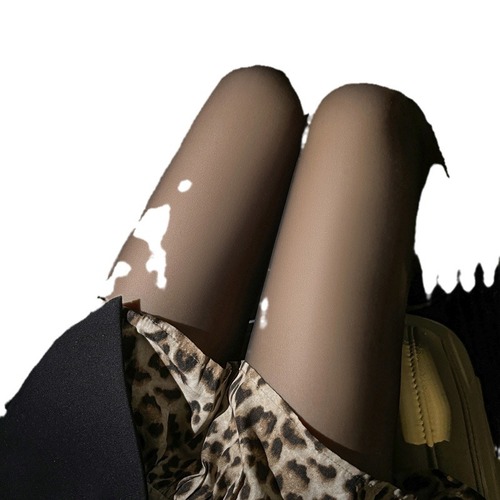 Sheer stockings for women, fishnet stockings, anti-pilling thin, heart-shaped black silk, long-length body stocking, European and American JK pantyhose, ultra-thin, leg-showing