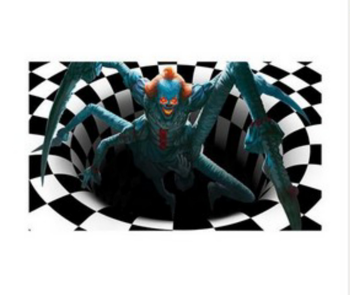 Fábrica transfronteriza alcantarilla cubierta de alcantarilla alfombra de payaso estera de la puerta de Halloween cráneo diseño fantasma cara estera del pie estera del baño