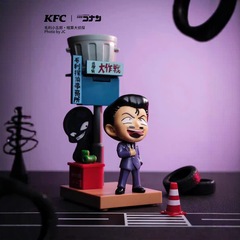 KFC ケンタッキー名探偵コナン 怪盗キッド 蝶ネクタイボイスチェンジャー 毛利小五郎 置物人形