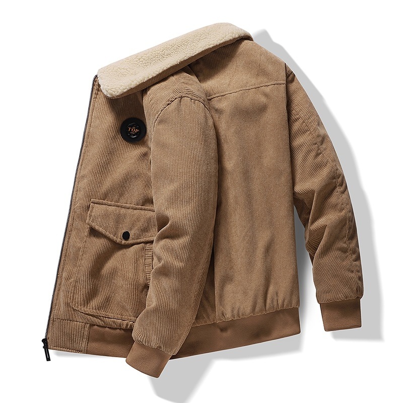 5XL - 8XL más tamaño de cacho de invierno y cacho de algodón hombre más chaqueta de algodón de cacho de cordero chaqueta de moda