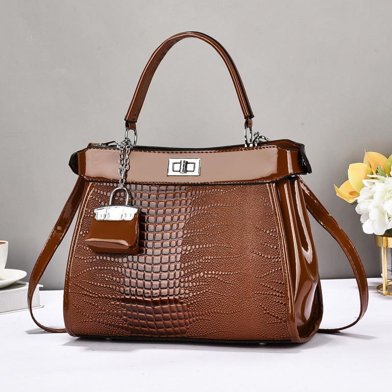Bolso de mano con patrón de cocodrilo 2025, bolsos de mujer, nuevos bolsos de hombro casuales, bolsos de viaje de moda