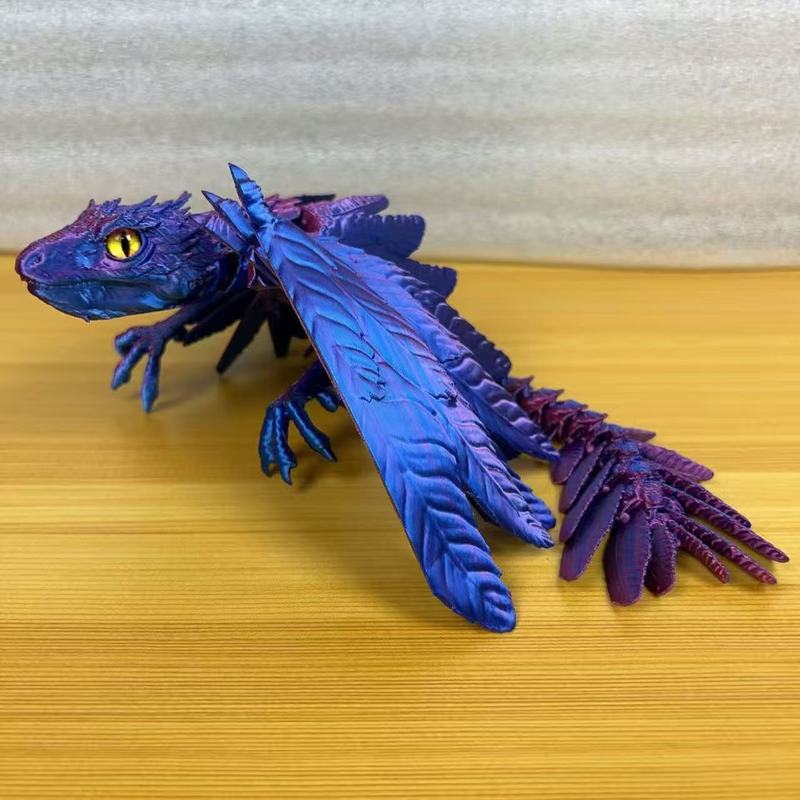 3D打印始祖鸟祖龙羽毛飞龙关节可动仿真儿童玩具摆件网红创意跨境|undefined