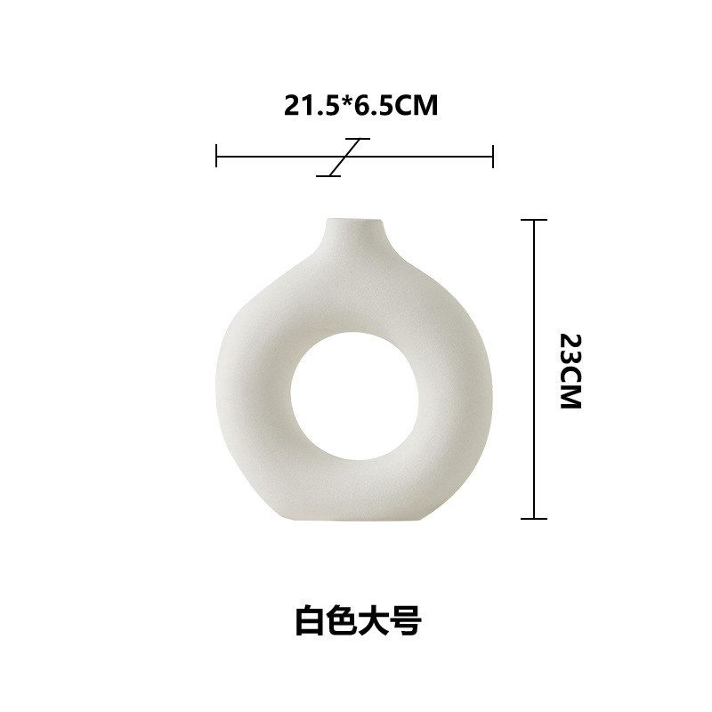 Amazon creativo donuts flor de cerámica flor de alto nivel de sensación de sala de estar comedor geometría decoración decorativa de mesa