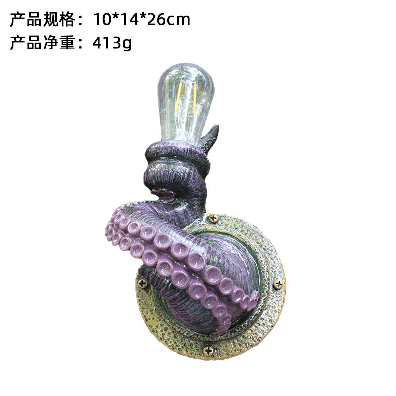 Octopus Tentacle Lamp Holder Wall Decoration Resin Crafts Home Goods Living Room  New Creative Small Ornaments