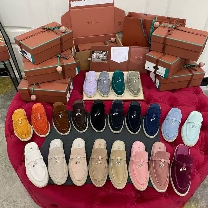 Lp Baotou Half-Slippers for Women, French-Style Loafers, Genuine Leather Tassel Slip-Ons, Lazy Mules, Genuine Leather, Large Size Lp Baotou Half-Slippers for Women, French-Style Loafers, Genuine Leather Tassel Slip-Ons, Lazy Mules, Genuine Leather, Large Size