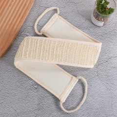 Double-sided Sword Sisal Long Back Scraper Bath Sponge Deep Cleansing Exfoliating with Pull Cord Massage Back Scraper