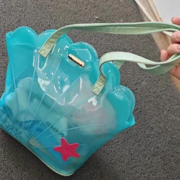 Pvc Shell Shoulder Bag Summer New Niche Ins High-Looking Transparent Cute Girl Outing Travel Handbag