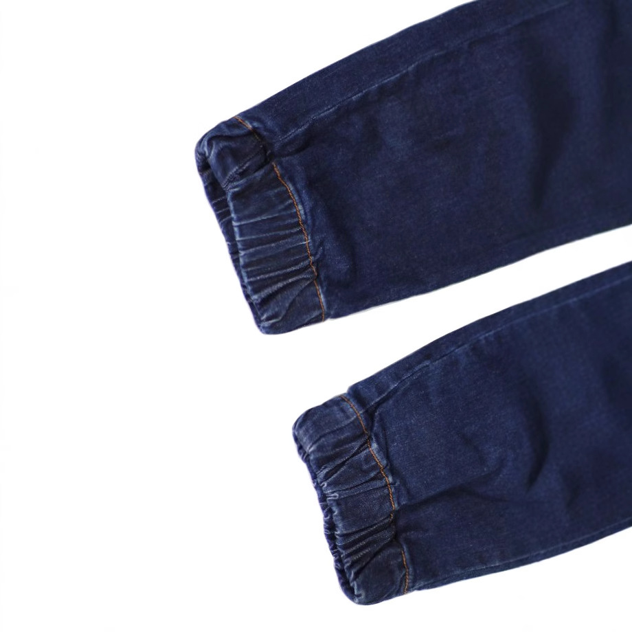 Pantalones vaqueros de los hombres azules oscuros Pantalones vaqueros de los hombres del basculador atado al tobillo del estiramiento de moda