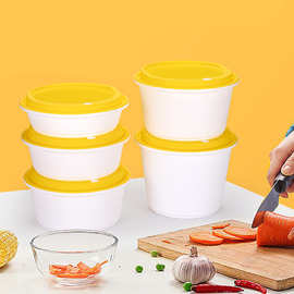 一次性圆形防漏防盗锁扣外卖打包盒汤面碗餐盒麻辣烫圆盒便当盒