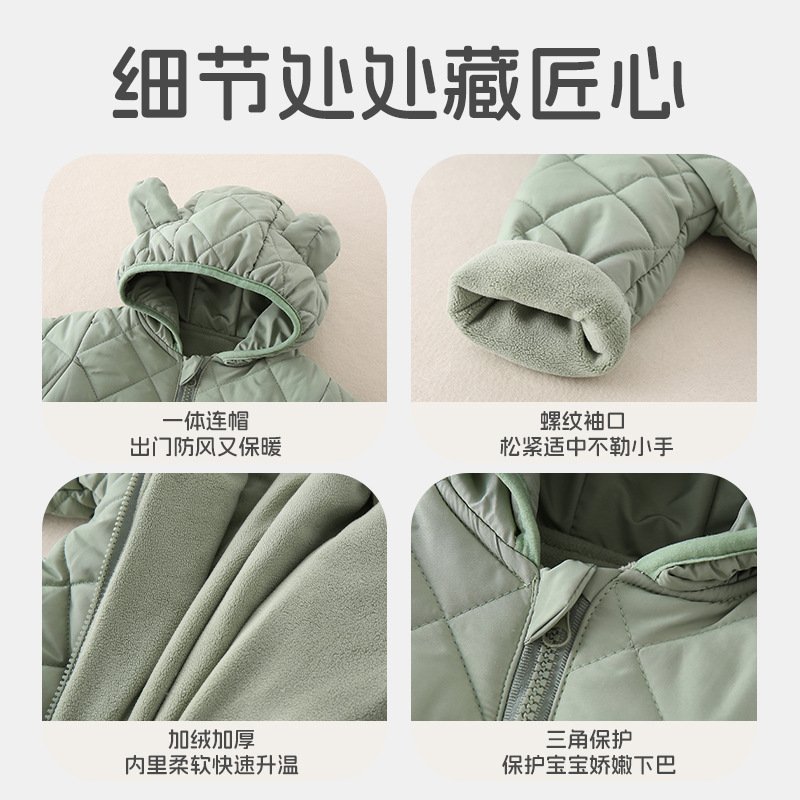 Categoría A ropa de invierno para bebés para hombres y mujeres, monos acolchados, ropa de algodón, ropa para gatear para recién nacidos, ropa de algodón cálida para salir