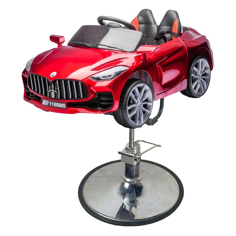 Internet celebridad coche infantil Silla de peluquero juguete de dibujos animados eléctrico para niños corte de pelo levantamiento asiento de peluquería image 1