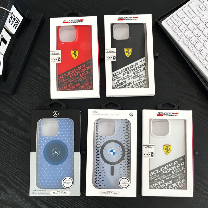 Suitable for Apple iPhone Luxury Car Brand Collaboration, the Collection of Ferrari, Mercedes-Benz, and Bmw Phone Cases Suitable for Apple iPhone Luxury Car Brand Collaboration, the Collection of Ferrari, Mercedes-Benz, and Bmw Phone Cases