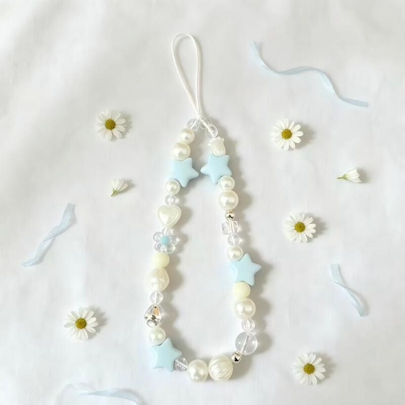 Ins-style fresh summer sea salt star mobile phone strap DIY wrist strap CCD camera keychain accessory anti-loss