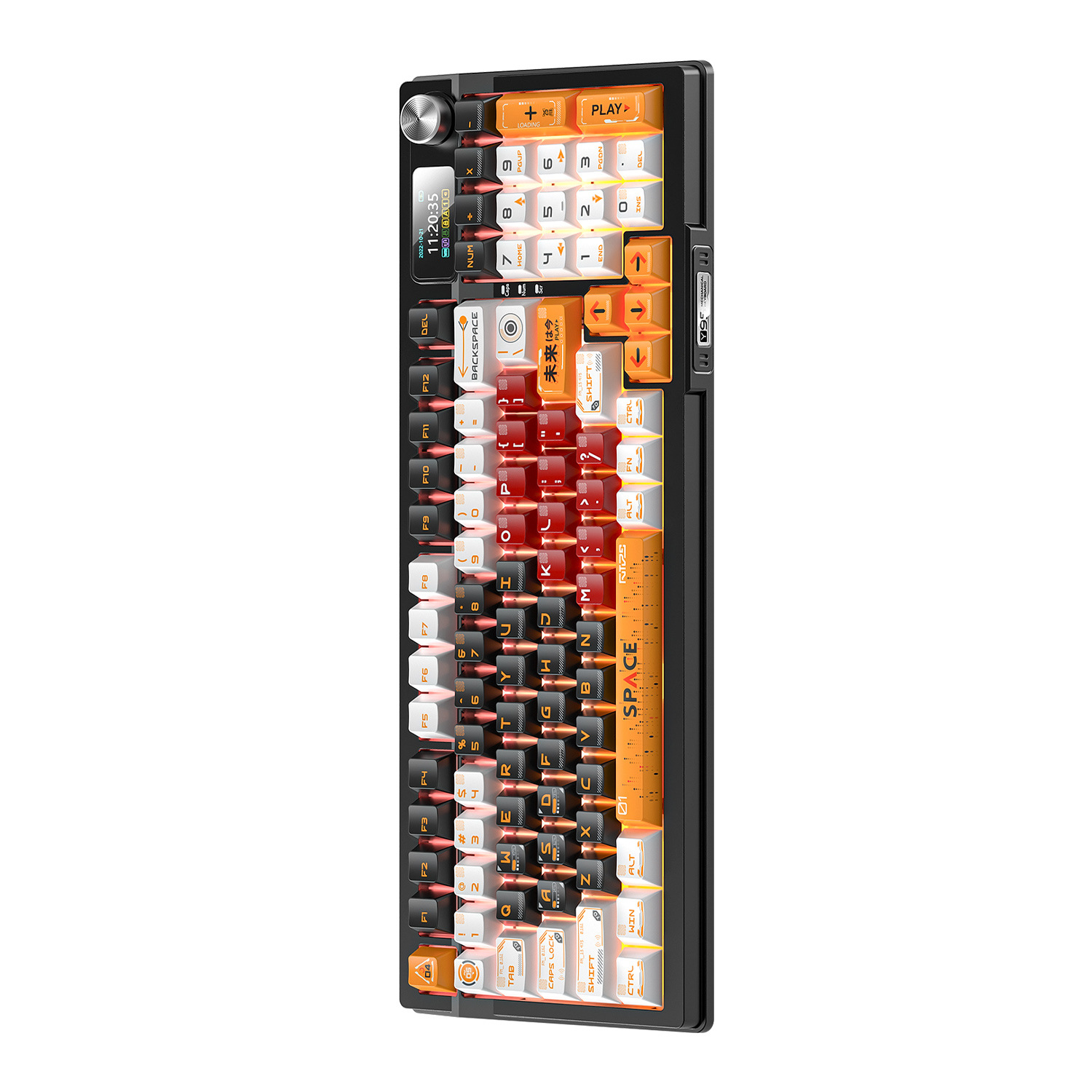 Teclado mecánico de tres modos Silver Carving Y95D original de cinco lados sublimación inalámbrica Bluetooth 98 con teclado con cable RGB