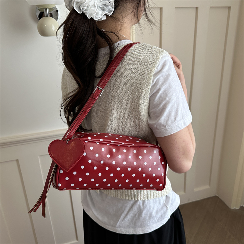 Cross-Border Niche Polka Dot Underarm Bag for Women 2026 Summer New Versatile Small Bag Cute Single Shoulder Crossbody Phone Bag