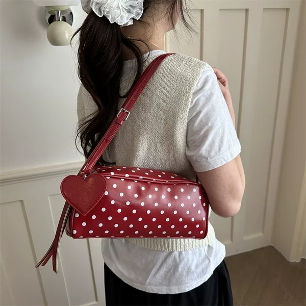 Cross-Border Niche Polka Dot Underarm Bag for Women 2026 Summer New Versatile Small Bag Cute Single Shoulder Crossbody Phone Bag