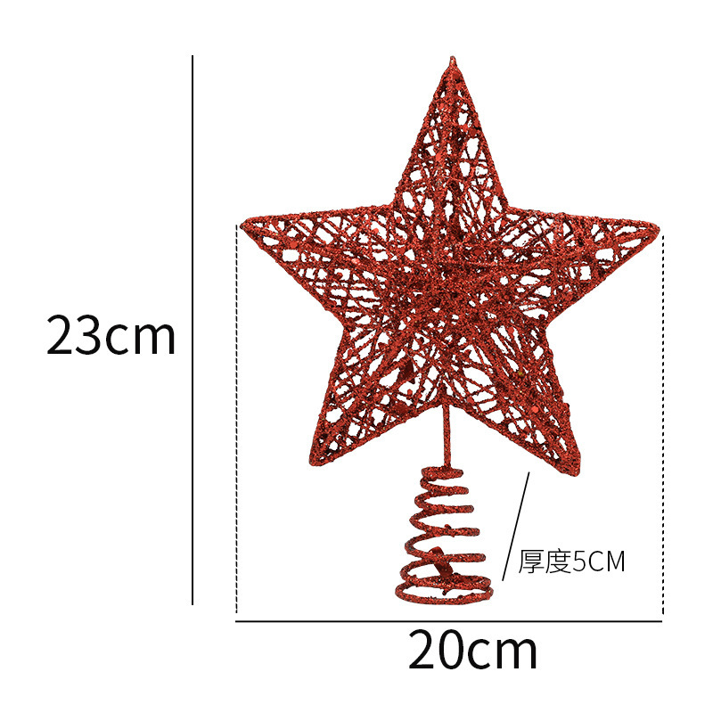 国境を越えて五角星鉄芸装飾品の樹頂星亮片縦型五角星クリスマス配置用品を供給する|undefined
