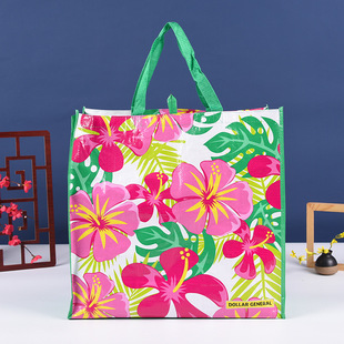 Wholesale film jacquard foreign trade PP woven bag clothing film handbag color printing waterproof plastic snakeskin shopping bag
