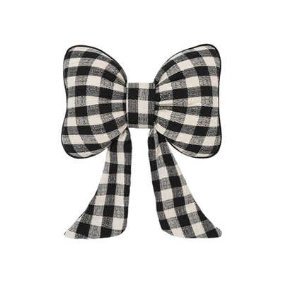 Lumbar Support, Headrest - plaid-bow-ribbon-headrest-black