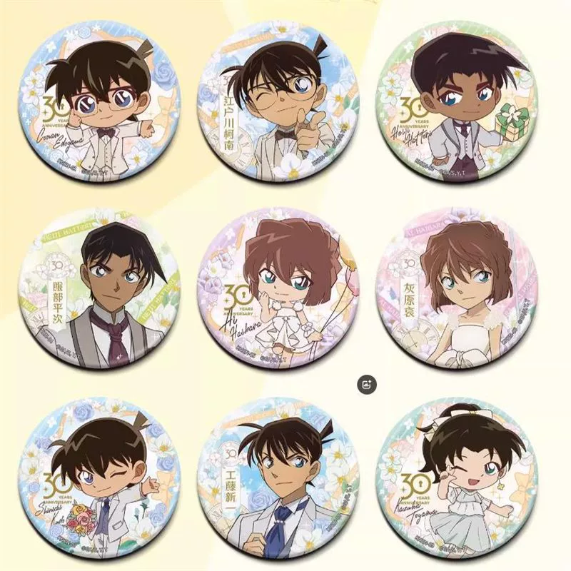 【Подлинный】Новая серия значков к 30-летию Detective Conan Bar Chi слепая коробка Монстр Кидд анимация