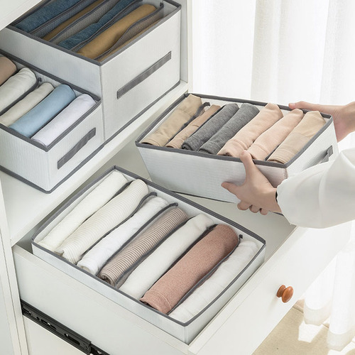 PP board foldable pants and clothes storage artifact partition organizer dormitory bedside wardrobe transparent storage box