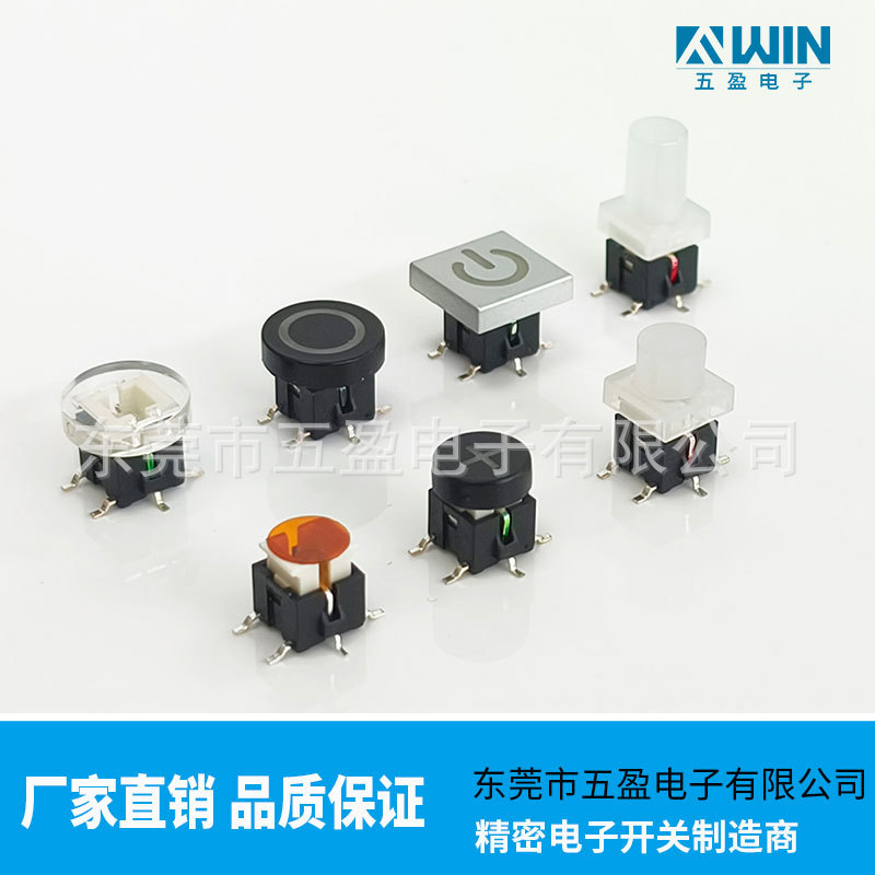 厂家供应6*6*7带灯轻触开关 带灯按钮按键TS20开关带灯