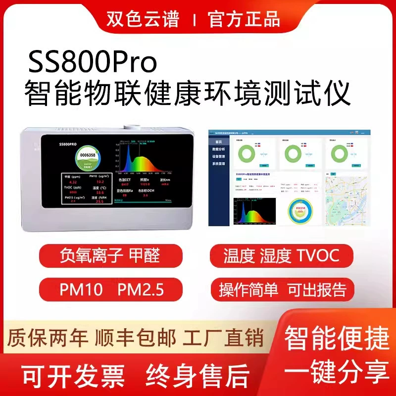 Детектор отрицательных ионов кислорода, экологическое тестирование, загрязнение окружающей среды, детектор светового загрязнения, интеллектуальный IoT для здоровья