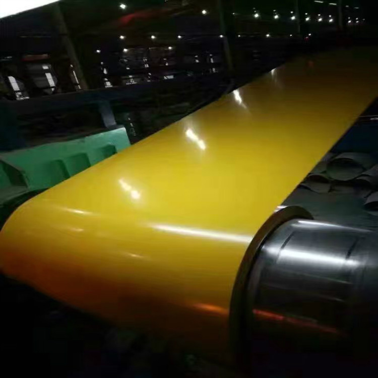 sale Shandong Color coated paper 0.55 0.57 0.59 Thick Sea Blue Lime Crimson Steel coil Color steel roll