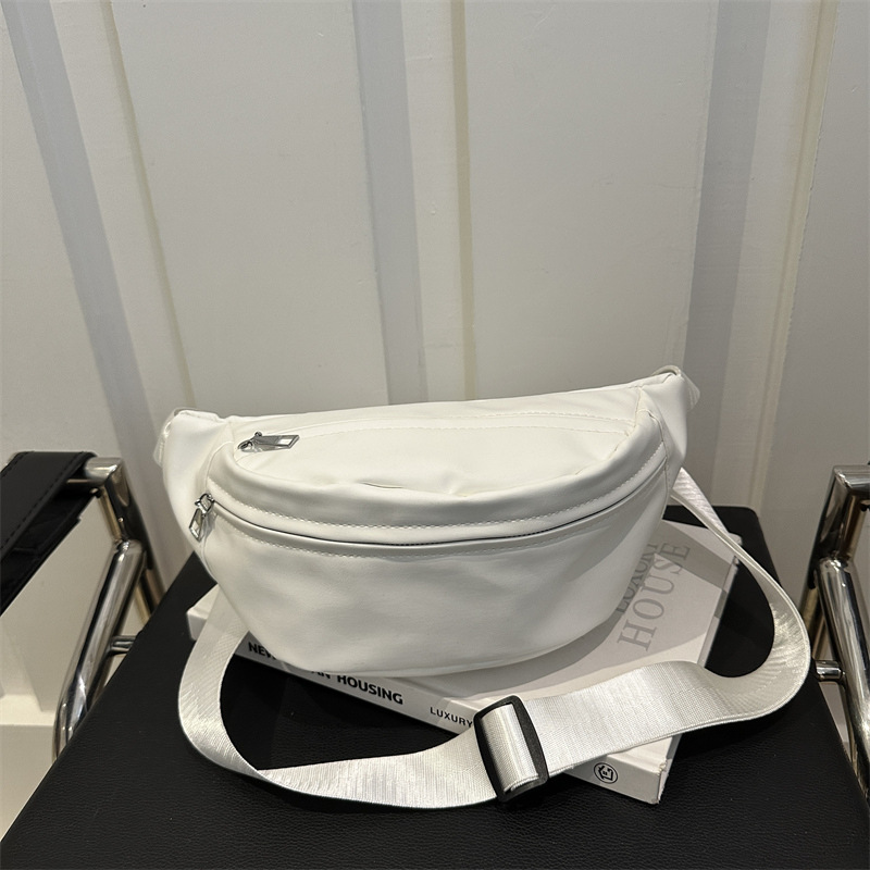 Bolsa de pecho de invierno nuevo estilo estilo coreano moda deportiva estilo occidental cremallera cintura de mujer correa de hombro ancha multicompartimento ins bandolera