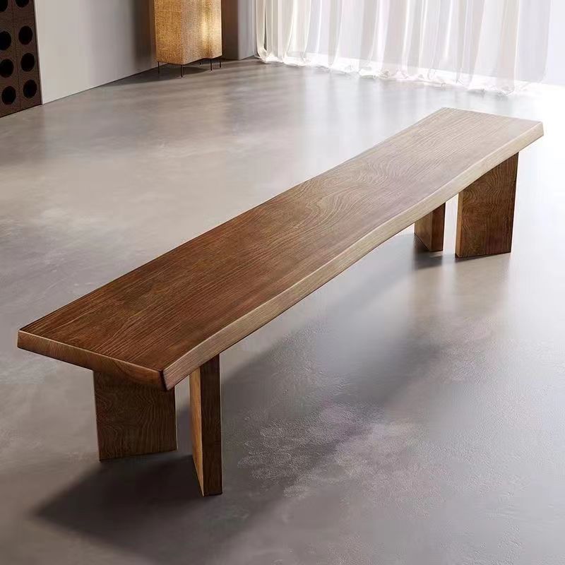 北欧中式实木长条凳子网红简约现代长椅长板凳子办公餐厅长凳餐椅