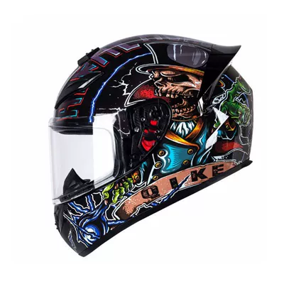 Four-Season Helmet, Foreign Trade | Motorcycle Safety Supplies - qk111-storm-with-clear-lenses-s
