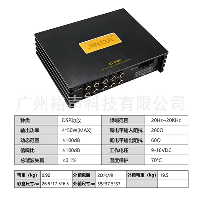 High-Power Vehicle-Mounted Dsp Amplifier – Car speaker/subwoofer
