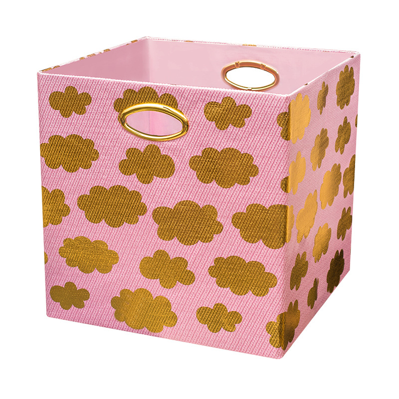 收纳筐布艺装衣服玩具杂物储物收纳箱带盖可折叠衣柜整理盒收纳篮