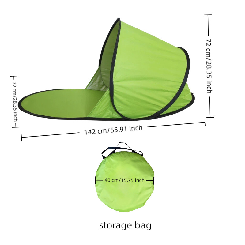One-Second Quick-Opening Automatic Pop-Up Beach Tent, Sunshade Canopy for Park and Outdoor Use, Sun Protection