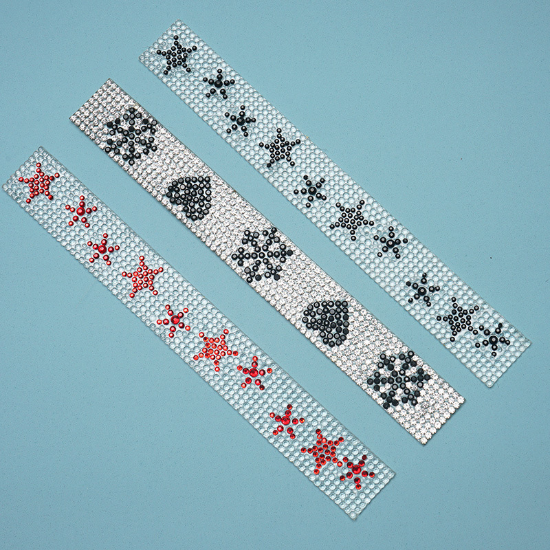 SS6#单尖底水钻内衣钻带字母钻条热熔背胶烫钻吊带水钻条创意饰品